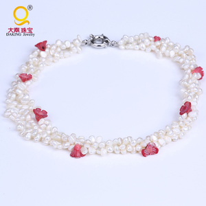 <span class=keywords><strong>Collier</strong></span> en <span class=keywords><strong>perles</strong></span> d'eau douce, offre spéciale, bijoux avec des accessoires <span class=keywords><strong>de</strong></span> fleurs, <span class=keywords><strong>prix</strong></span> réel - Product Image 4