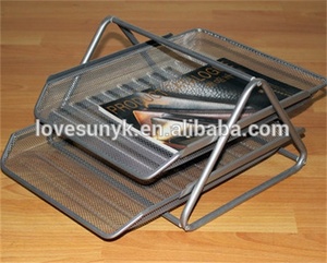 Hot Bán Bàn Văn Phòng Tổ Chức <span class=keywords><strong>2</strong></span> Lớp Lưới Giấy Tài Liệu Tập Tin Có Thể Xếp Chồng Thư Khay - Product Image 2