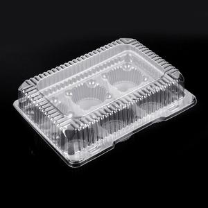 Wholesale Disposable Clear Plastic PET Blister 6 count/Hole/compartment Cupcake Container/Boxes