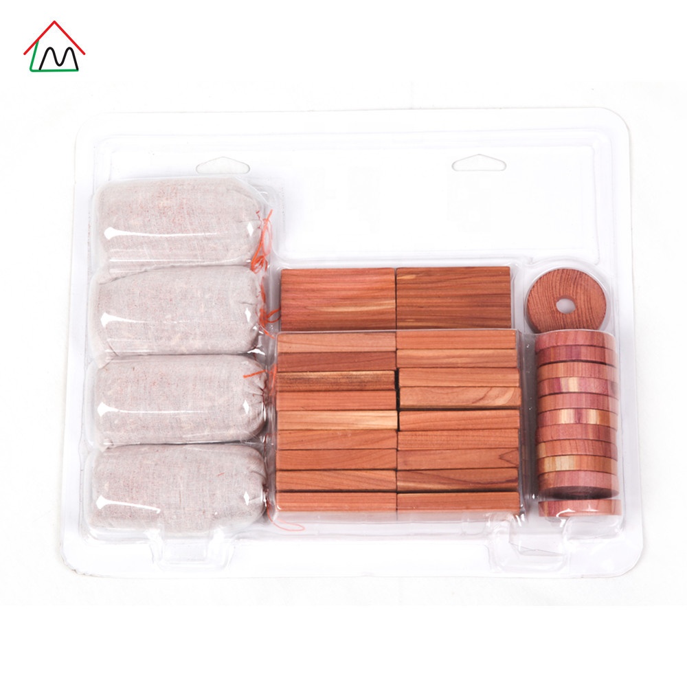 LMC117 набор ароматических кедровых деревянных блоков и саше и колец