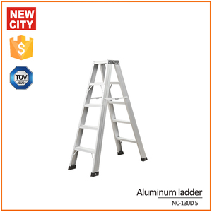 Scala pieghevole A <span class=keywords><strong>doppio</strong></span> gradino laterale in alluminio per uso domestico scala pieghevole in alluminio con telaio A scala larga A 5 gradini - Product Image 2