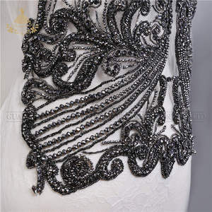 Nero di cristallo di patch <span class=keywords><strong>accessori</strong></span> abito <span class=keywords><strong>da</strong></span> sposa di applique <span class=keywords><strong>per</strong></span> il vestito <span class=keywords><strong>da</strong></span> <span class=keywords><strong>sera</strong></span> - Product Image 4