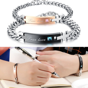 Nueva Attactive Verdadero Amor Romántico Pareja de Moda de Acero Inoxidable 316l Pulsera - Product Image 1