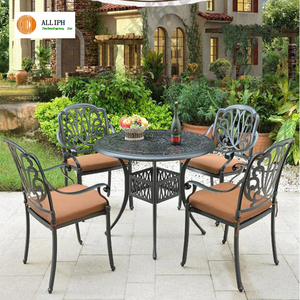 Pas cher prix En Plein Air Meubles En Fonte D'aluminium café table à manger - Product Image 5