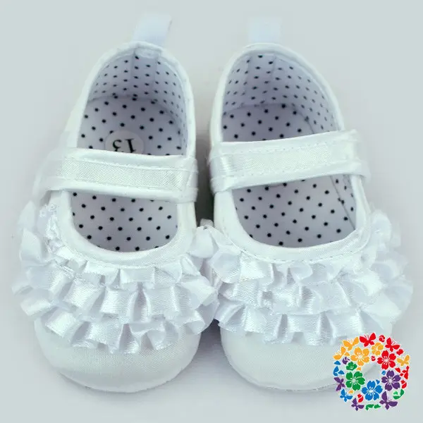 Sapatos de bebê menina branco liso calçados, sapatos bonitos para crianças meninas