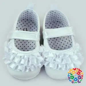 New Product Baby Girl Shoes Plain White Baby Prewalker Shoes Cute Children Shoes For Girl