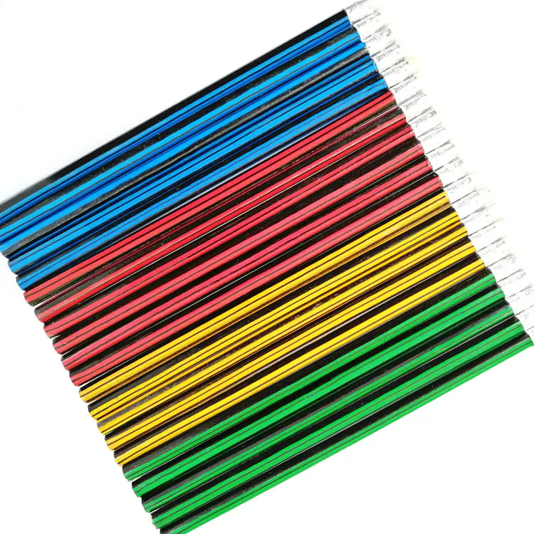 Индивидуальный цветной карандаш, студенческий карандаш для письма HB, деревянный полосатый карандаш