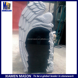 Modernos diseños de objetos de desecho para cementerio estatua del ángel que llora con placas negras - Product Image 1