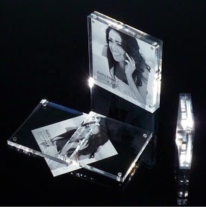 Marco de <span class=keywords><strong>Fotos</strong></span> Magnético Doble Personalizado de Acrílico Transparente, Bloque de Acrílico Sólido para Escritorio, Impresión UV Deslizante, A5, Autoportante, Sin Marco, para Sublimación - Product Image 3