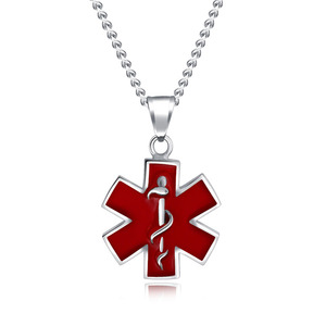 Liontin simbol medis tahan air Promo Marlary modis gaya Retro perhiasan Hexagram Caduceus liontin <span class=keywords><strong>ID</strong></span> medis - Product Image 2