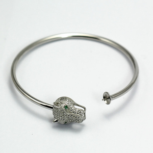 Beadsnice ID30800 925 Brazalete de plata maciza decorativo para mujer Tamaño de PIN de 6,8 pulgadas 3x0,5mm Ajuste redondo de 5mm Vendido por <span class=keywords><strong>PC</strong></span> Pulsera en blanco - Product Image 5