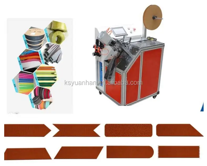 V shaped bevel angle tape cutting machine ; Automatic ultrasonic ribbon tape cutting machines