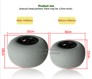 Roue de sable gonflable de roue de chariot de plage de polyuréthane de YONK pour l'usage de plage - Product Image 4