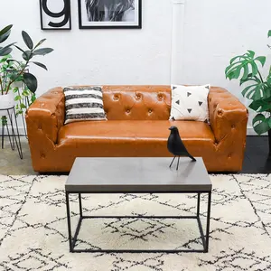 Desain Terbaru Ruang Gambar Kulit Sofa Set dengan Harga Pabrik