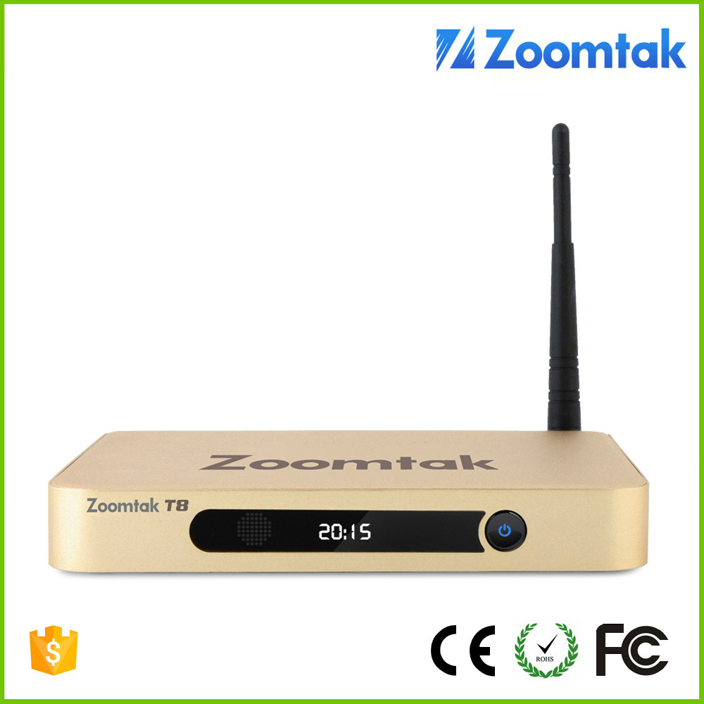 Zoomtak T8 Quad Core Android TV Box 4.4 Amlogic S802 con KODI 15.2