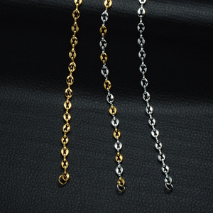 Catena in <span class=keywords><strong>Oro</strong></span> <span class=keywords><strong>24K</strong></span>, Bracciali in Acciaio Inossidabile 316 con Catene Semplici per Donne - Product Image 6