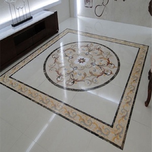 Hoa bằng tia nước đá cẩm thạch khảm đá huy chương mô hình sang trọng đánh bóng công nghiệp Calcite - Product Image 3