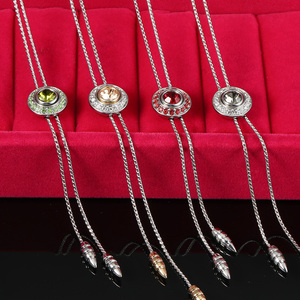 Charme Bijoux <span class=keywords><strong>Strass</strong></span> Réglable À Longue Chaîne <span class=keywords><strong>Pull</strong></span> Collier - Product Image 3
