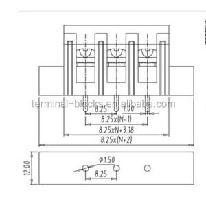 Morsettiera a Barriera con Copertura <span class=keywords><strong>ULO</strong></span>, Passo 8.25mm, 2-24 Vie, Modello Dinkle DT-35C-A01W-XX KEFA KF38CM - Product Image 2