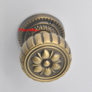 MornWin BDH057 Modern <strong>Brass</strong> Round Decorative <strong>Door</strong> <strong>Knob</strong> with PB/AB/GP/24K Finish Hotel Use Easy Installation - Product Image 2