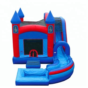 Big Commercial Knight 'S Castle Combo <span class=keywords><strong>Inflatable</strong></span> Bouncer Jumper Moonwalk/Moon Bounce House/Jump Castle Với Trượt Nước Combo - Product Image 2