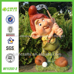 los deportes <span class=keywords><strong>de</strong></span> golf jardín gnome resina <span class=keywords><strong>disfraz</strong></span> enano - Product Image 1