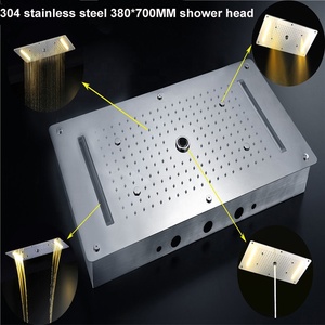 Soffitto del bagno Led Rubinetti Termostatici Doccia Set Pioggia Cascata Multi Funzione Soffione doccia Con 5 Way Doccia Deviatore - Product Image 5