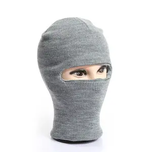 Лидер продаж 2019, зимняя ветрозащитная вязаная длинная шапка S4702 для мужчин и женщин, закрывает все лицо, лыжная теплая маска с одним отверстием