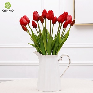 Bouquet di Tulipani Artificiali in Lattice QiHao, Mazzo Decorativo di Tulipani - Product Image 3