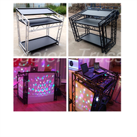 Support DJ pliable et portable en aluminium, table de DJ, utilisable pour les spectacles et les soirées dansantes