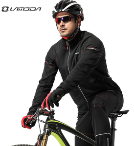 <span class=keywords><strong>Veste</strong></span> de <span class=keywords><strong>cyclisme</strong></span> imperméable LAMEDA en polaire <span class=keywords><strong>thermique</strong></span> d'hiver, coupe-vent, softshell - Product Image 4