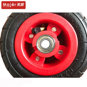 Rueda de goma neumática principal 6x2, carro de carro, rueda de <span class=keywords><strong>cochecito</strong></span> con llanta de plástico, garantía de 3 meses - Product Image 4