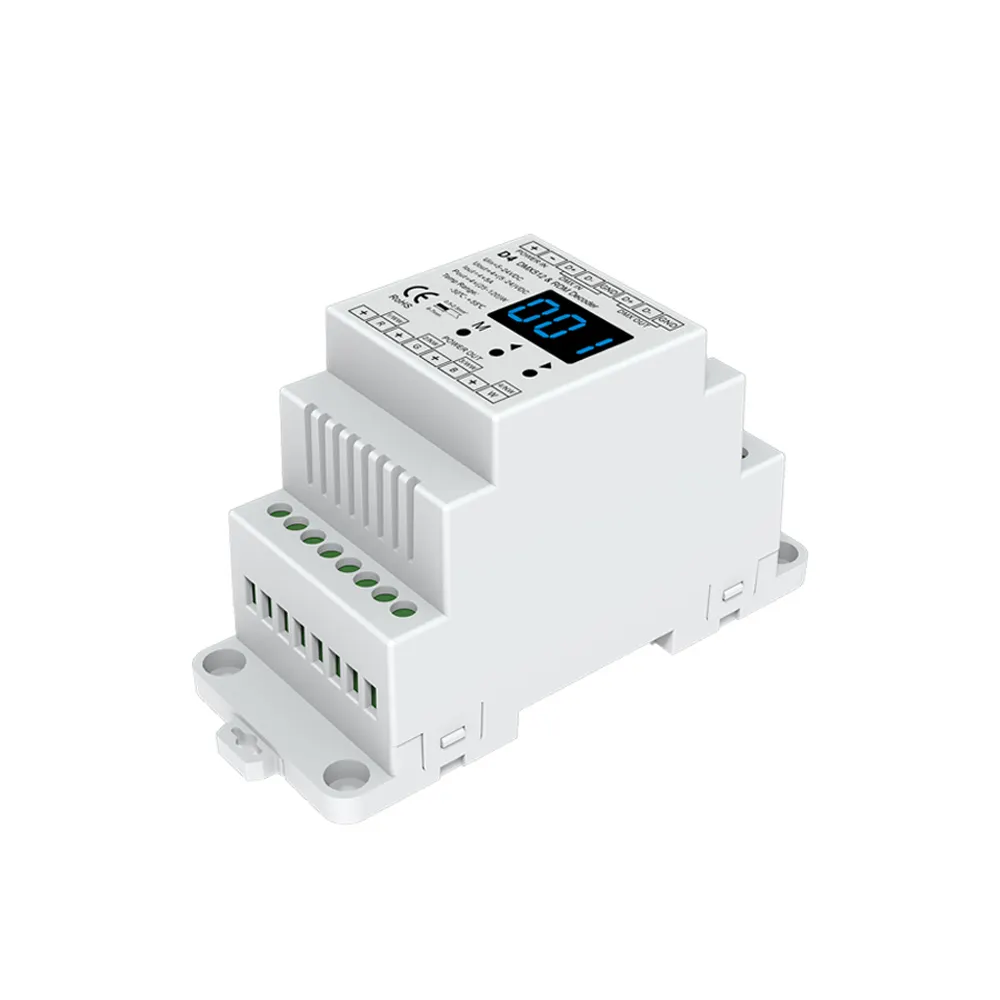 SKYDANCE D4 4 Channels 5A/CH 12-24VDCDMX512 RDM RGBW Din Rail Decoder DMX Decoder PWM DMX512 CE ROHS DMX Controller LED Dimmers