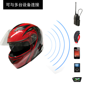 Moto di design del casco dot approvato di vibrazione fino a 1500M gamma BT-gruppo di parlare casco con doppia visiera