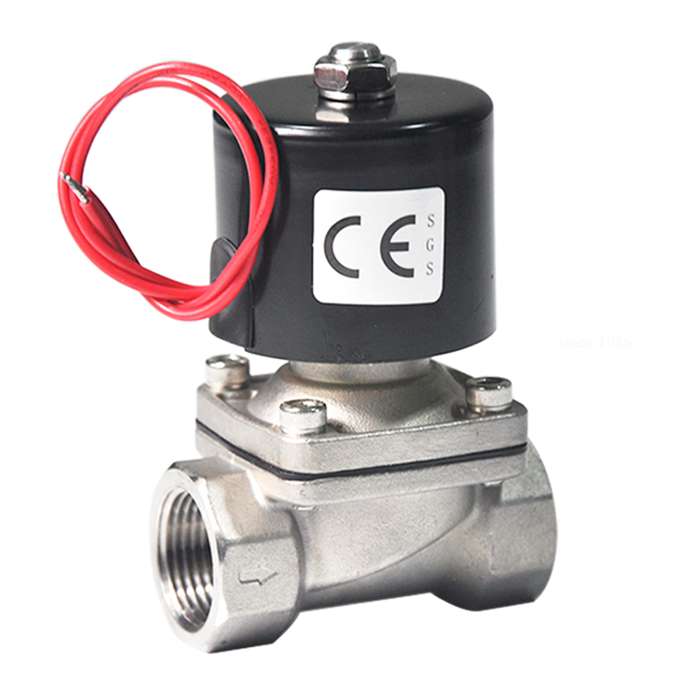 1/2 "G 24VDC 2W11 válvula solenoide de acero inoxidable SS normalmente cerrada