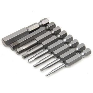 Juego de destornilladores de cabeza <span class=keywords><strong>hexagonal</strong></span> de acero S2, 8 piezas, vástago <span class=keywords><strong>hexagonal</strong></span> de 1/4 pulgadas, 50mm de longitud, cabeza <span class=keywords><strong>hexagonal</strong></span>, puntas Allen - Product Image 2