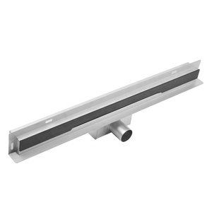 Drenaje Lineal <span class=keywords><strong>de</strong></span> Pared <span class=keywords><strong>de</strong></span> Acero Inoxidable con Salida Lateral Invisible, Superficie Cepillada y Fácil <span class=keywords><strong>de</strong></span> Limpiar para <span class=keywords><strong>Ducha</strong></span> - Product Image 1