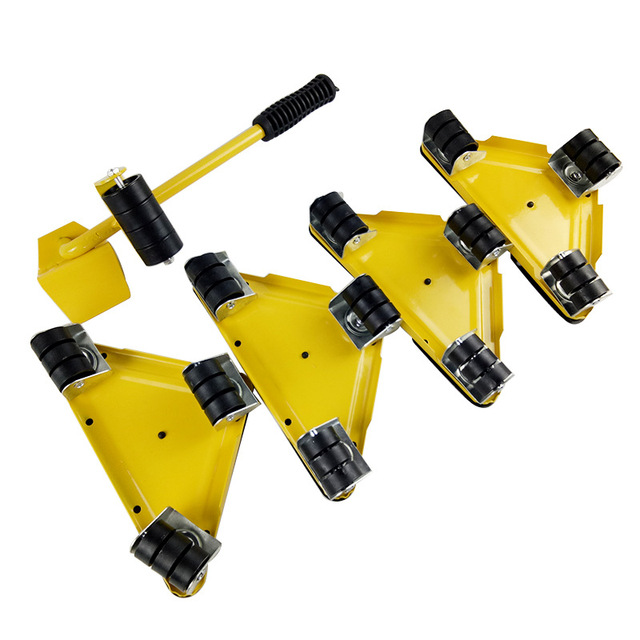 5pcs Set Furniture Mover Lifter Wheel Bar Sliders Transport Set Heavy Furniture Moving Tool Easy Moving Heavy Mover Transport