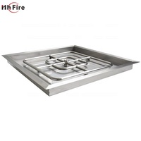 Brûleur de foyer extérieur en acier inoxydable au gaz naturel et kit de plaque plate