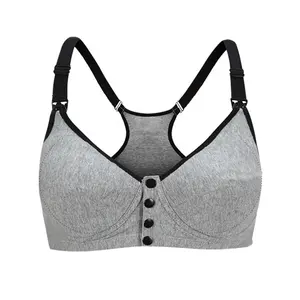 All'ingrosso reggiseni di maternità di <span class=keywords><strong>cotone</strong></span> Sexy per l'<span class=keywords><strong>allattamento</strong></span> al seno per le donne incinte Design di chiusura frontale per prevenire il cedimento del Logo sulla vita - Product Image 2