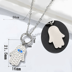 Europa <span class=keywords><strong>di</strong></span> Vendita Caldo Hamsa <span class=keywords><strong>Collana</strong></span> in acciaio inossidabile <span class=keywords><strong>Fatima</strong></span> Custom Hamsa Argento <span class=keywords><strong>Mano</strong></span> <span class=keywords><strong>di</strong></span> <span class=keywords><strong>Fatima</strong></span> <span class=keywords><strong>Collana</strong></span> - Product Image 5