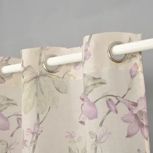 Polyester Organza Window Printed Fabric Curtain Designs Luxury