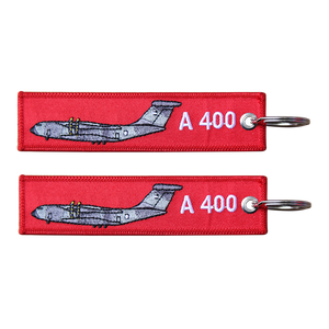 Llavero de diseño personalizado Logotipo de marca bordado 400 llavero bordado de aviación
