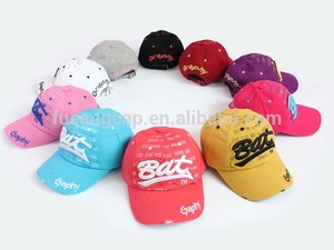 algodón clásico 6 panel de conexión de béisbol embroideried lavar la tapa - Product Image 1
