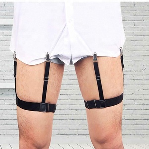 Wholesale Elastic Adjustable 2.5cm 1.5cm Non-slip Locking Mens Shirt Garters <strong>Suspender</strong> <strong>Belts</strong> - Product Image 2