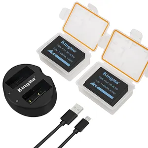 KingMa NP-W126 Battery (2-Pack) dan Cepat Micro USB Baterai Charger untuk NP-W126S dan Fuji Fujifilm FinePix HS30EXR, HS33EXR