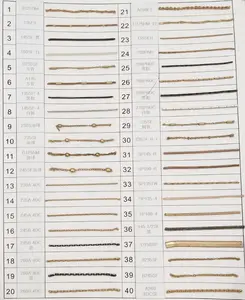 Carte d'échantillon de haute qualité, chaîne en cuivre de qualité coréenne, laiton massif, Machine à tisser, chaîne serpent