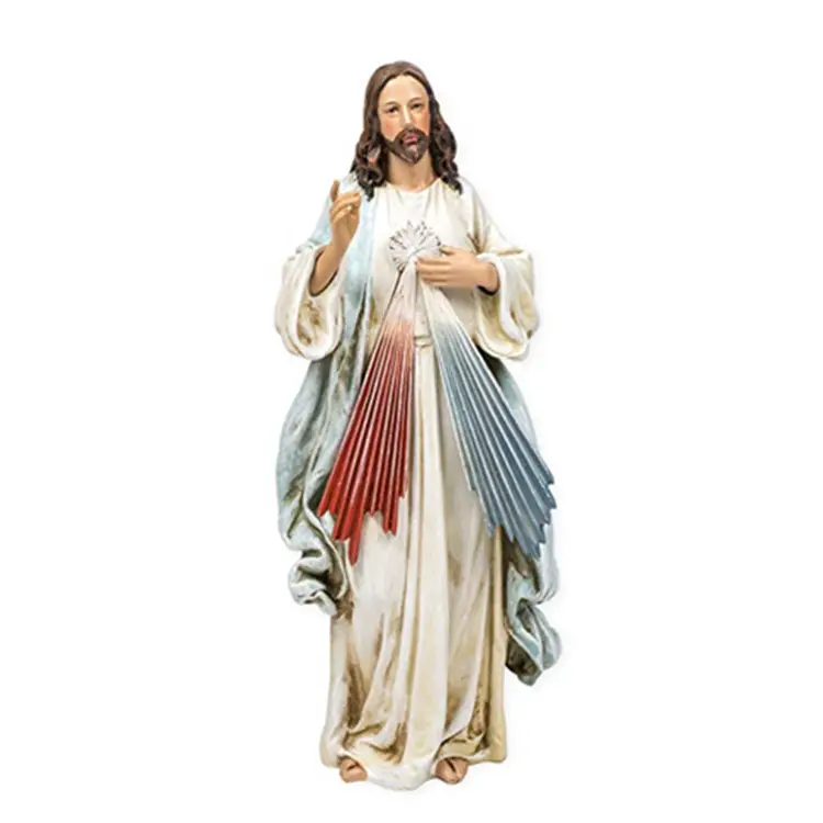 Wholesale Resin Jesus Christ Divine Mercy Figurine Renaissance Statue Home Decoration