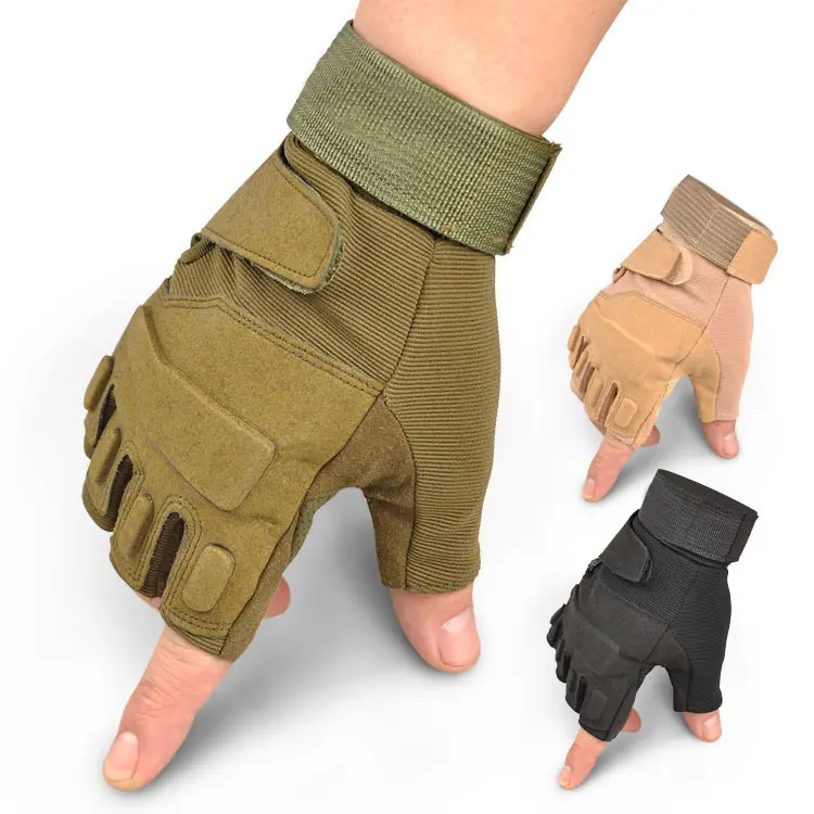 Veiligheid Gym Militaire Combat Verwarmde Hand Handschoenen Army Half Vinger Tactische Handschoenen