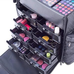 Professional Beauty <strong>Makeup</strong> Artist <strong>Case</strong> <strong>on</strong> <strong>Wheels</strong> Soft Cosmetic <strong>Case</strong> With Trolley and Storage Drawers - Product Image 5